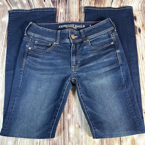 American Eagle Outfitters Women's Boot Cut Jeans - Dark Blue - Picture 1 of 10